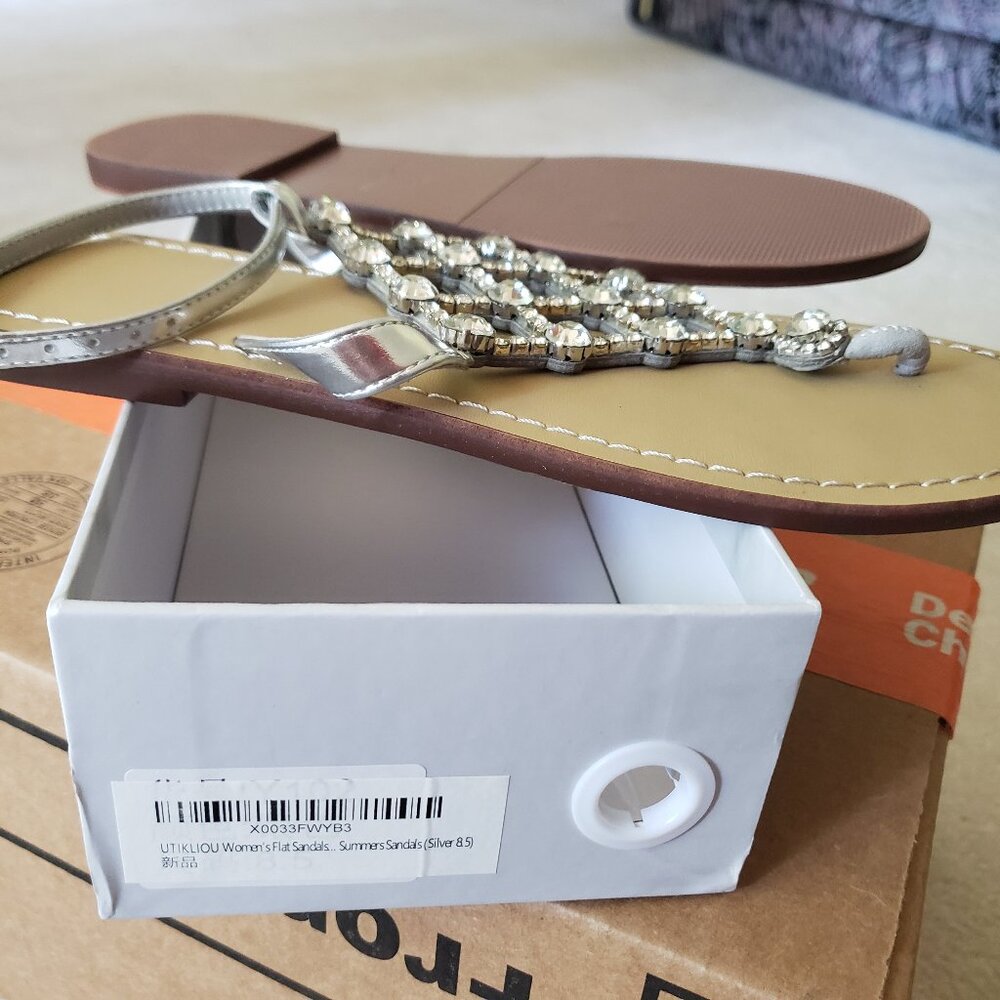 Rhinestone studded sandals